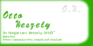 otto weszely business card